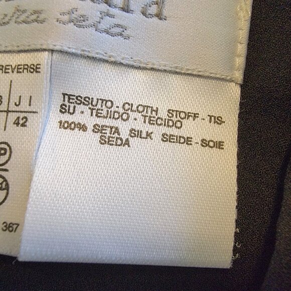 MAX MARA Pura Seda Wrap Skirt And Sleeveless Top Black 100% Silk Sz US8 2 PC Set - Picture 8 of 16